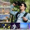 10-180X100 High-Powered Binoculars, 8-24x Magnification, 50mm Objective Lens, Low Light Night Vision, Multi-Layer Coated Aspherical Lenses