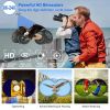 10-180X100 High-Powered Binoculars, 8-24x Magnification, 50mm Objective Lens, Low Light Night Vision, Multi-Layer Coated Aspherical Lenses