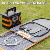 FlashFish 100W 18V Foldable Portable Solar Panel; Charger 5V USB; 18V DC; Type-C Output; Compatible with Portable Generator; Other Devices