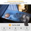 10400mah Portable Camping Fan, LED Light, Rechargeable, Tripod, Hanging, Oscillating Table Fan, 4 Speeds, 3 Brighness Levels
