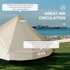 Outsunny 16.5' Large 10 Person Family Tent, Waterproof Teepee Bell Tent, Camping, Huge, Four Season