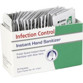 Hand Sanitizer Fresh, 0.9gm. Pouch, 25 per box