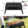 Portable Charcoal Grill Stainless Steel Outdoor Folding BBQ Tabletop Barbecue Grill