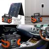 200W Peak Power Station, Flashfish Battery 166Wh 45000mAh Backup Power Pack Generator for Emergency Power Supply