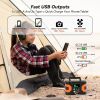 200W Peak Power Station, Flashfish Battery 166Wh 45000mAh Backup Power Pack Generator for Emergency Power Supply