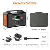 200W Portable Power Station; FlashFish 40800mAh Solar Generator with 60W 18V ETFE Portable Foldable Solar Panel