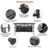 Foldable Camping Table, Aluminum Top & Steel Frame with Mesh Basket, Portable Table Includes Carry Bag, 220 lb Capacity