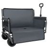 3-in-1 Convertible Folding Wagon Cart with Bench Seat & Storage - 500lbs Heavy-Duty Utility Wagon, 180L Capacity All-Terrain Wheels for Camping