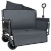 3-in-1 Convertible Folding Wagon Cart with Bench Seat & Storage - 500lbs Heavy-Duty Utility Wagon, 180L Capacity All-Terrain Wheels for Camping