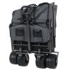 3-in-1 Convertible Folding Wagon Cart with Bench Seat & Storage - 500lbs Heavy-Duty Utility Wagon, 180L Capacity All-Terrain Wheels for Camping