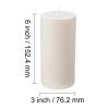 VEVOR 3 Pack White Unscented Pillar Candles, 65 Hours Long Burning Pillar Candles, 3 x 6 Inch, Smokeless Natural Palm Wax