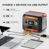 300W Portable Power Station, 230.88Wh /62400mAh Solar Generator, Regulated DC Output Backup Battery with AC Outlet