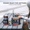 300W Portable Power Station, 230.88Wh /62400mAh Solar Generator, Regulated DC Output Backup Battery with AC Outlet