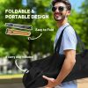 Outsunny 3ft Aluminum Small Folding Table, Portable Camping Table with Storage Bag, Carry Bag for Outdoor Picnic BBQ, Brown