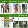 47Pcs Emergency Survival Kit, EDC Gear, First Aid Supplies, Tools Kit, with Pouch for Hiking Disaster Camping Adventure