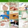 47Pcs Emergency Survival Kit, EDC Gear, First Aid Supplies, Tools Kit, with Pouch for Hiking Disaster Camping Adventure