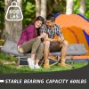 75 Inch Heavy Duty Folding Portable Camping Cot, with Flip Mattress, with Carry Bag, 600 lbs Capacity for Adults and Teens.