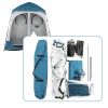 Portable Outdoor Pop Up 2 Room Instant Tent, Blue/White, Shower, Toilet, Dressing, Privacy Tent, 90x90x48"