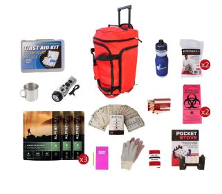 Food Storage Survival Kit, Rolling Bag - with AlpineAire and more