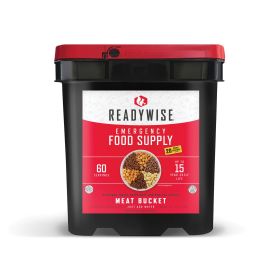 60 Serving ReadyWise Freeze Dried Meat Bucket + 20 Servings Of Rice