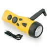 Yellow 4 n 1 Dynamo 3 LED Flashlight w/ Phone Charger
