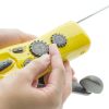 Yellow 4 n 1 Dynamo 3 LED Flashlight w/ Phone Charger