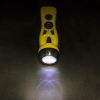 Yellow 4 n 1 Dynamo 3 LED Flashlight w/ Phone Charger