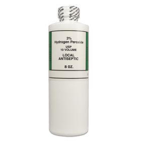 Hydrogen Peroxide, 3% 8 oz. plastic bottle, 1 ea.