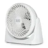 BLACK+DECKER™ 7-In. 3-Speed Portable Turbo Table Fan with Adjustable Tilt, White