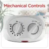 BLACK+DECKER™ 1,500-Watt-Max Desktop Ceramic Heater with Fan Setting (White)