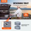 Portable Toilet Premium Version with Non Slip Mat Gray Camping Commode Travel Toilet for Adults and Kids Outdoor Emergency Bathroom Solution for Hikin