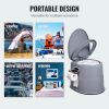 Portable Toilet Premium Version with Non Slip Mat Gray Camping Commode Travel Toilet for Adults and Kids Outdoor Emergency Bathroom Solution for Hikin