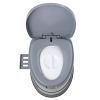 Portable Toilet Premium Version with Non Slip Mat Gray Camping Commode Travel Toilet for Adults and Kids Outdoor Emergency Bathroom Solution for Hikin