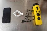 Yellow 4 n 1 Dynamo 3 LED Flashlight w/ Phone Charger