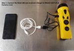 Yellow 4 n 1 Dynamo 3 LED Flashlight w/ Phone Charger