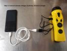 Yellow 4 n 1 Dynamo 3 LED Flashlight w/ Phone Charger