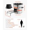 Camping Wood Burning Portable Rocket Stove with Carrying Bag for Backpacking, Stainless Steel, Single Door, Burn Wood