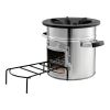 Camping Wood Burning Portable Rocket Stove with Carrying Bag for Backpacking, Stainless Steel, Single Door, Burn Wood