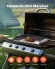 VEVOR Carbon Steel Griddle, 22x16 inch Universal Flat Top Rectangular Plate, Gas Grill Griddle for BBQ Grill, Fire Pit, Campfire