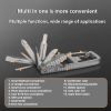 Compact Folding 13 in 1 Stainless Steel Multi-Tool with Phone Stand Design for Hiking, Camping & Everyday Carry