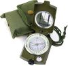 Military Lensatic Sighting Compass; Survival Tactical Backpacking Waterproof Compact; Handheld With Carry Bag