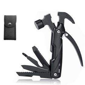 Portable Stainless Steel Claw Hammer Pocket Multi-Tool With Nylon Sheath Outdoor Survival Camping Hiking Equipment