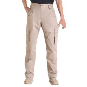 VEVOR FR Pants for Men Flame-Resistant Cargo Pants Multi-Pockets L Size Khaki