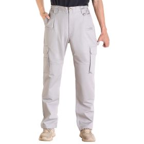 VEVOR FR Pants for Men Flame-Resistant Cargo Pants Multi-Pockets XL Size Gray