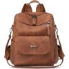 Ladies' leather bag - caramel color