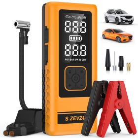 S ZEVZO 2 in 1, 4000A Car Jump Starter with Air Inflator, Portable Car Battery Charger, Jumper Box