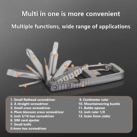 TSA-Friendly Survival Multi-Tool: 13 Functions Including 3" Knife, Bottle Opener & Phone Holder for Travel & Outdoor Adventures