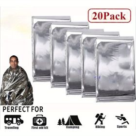 20 PACK Emergency Solar Blanket Survival Safety Insulating Mylar Thermal Heat