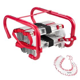 Fire Escape Ladder, 5-6 Story 50ft Retractable Emergency Safety Fire Escape Ladder, Sturdy, Anti-Slip with Wide Rungs