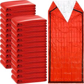 24 Pack Emergency Survival Thermal Sleeping Bags Lightweight Portable Bivy Sacks for Camping Hiking Outdoor Adventures